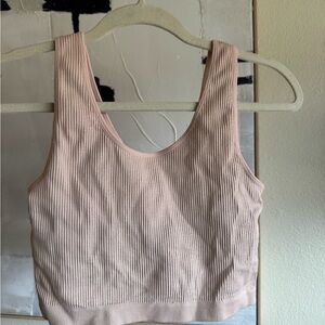 Blush Ribbed Crop Top